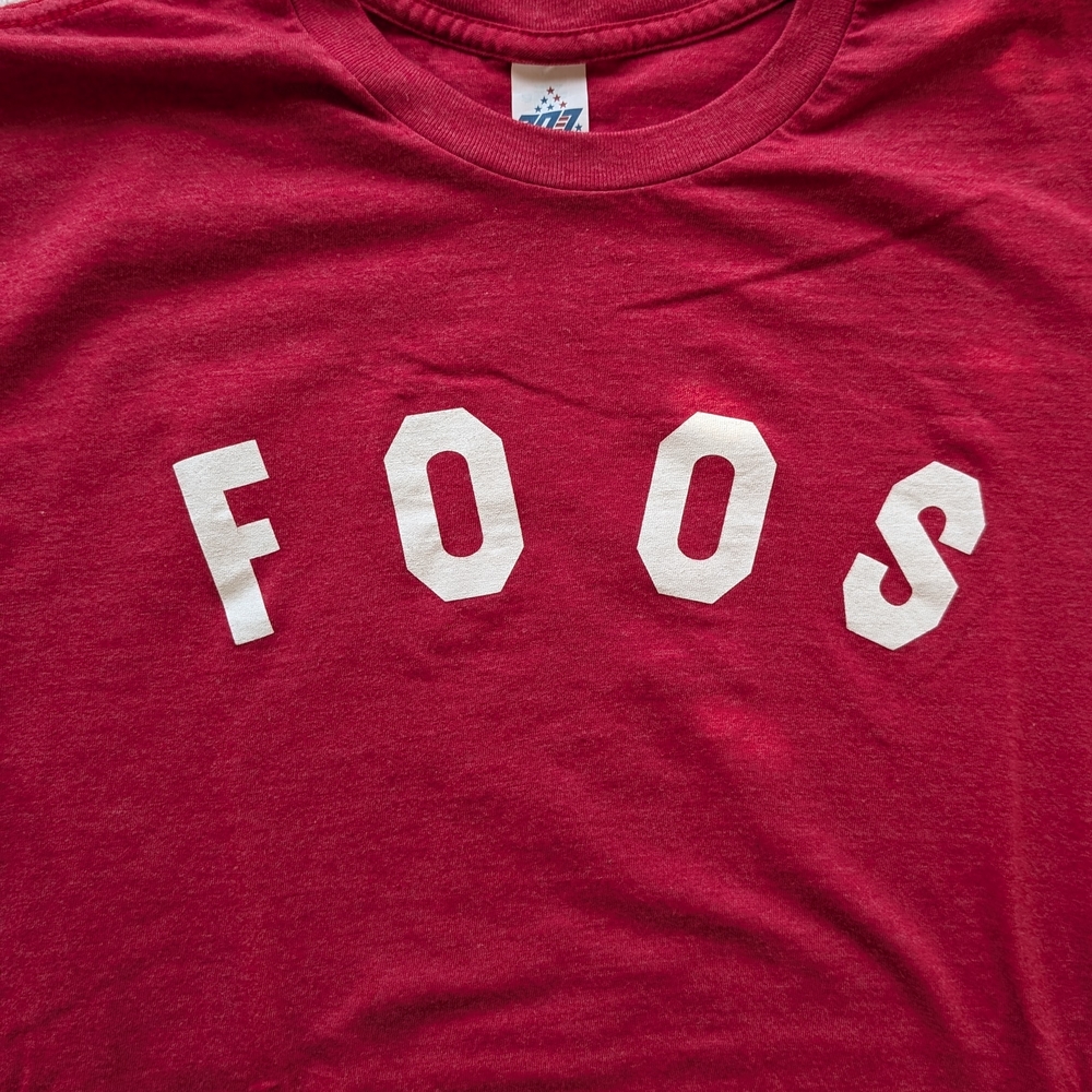 Red Graphic Tee with White Letters